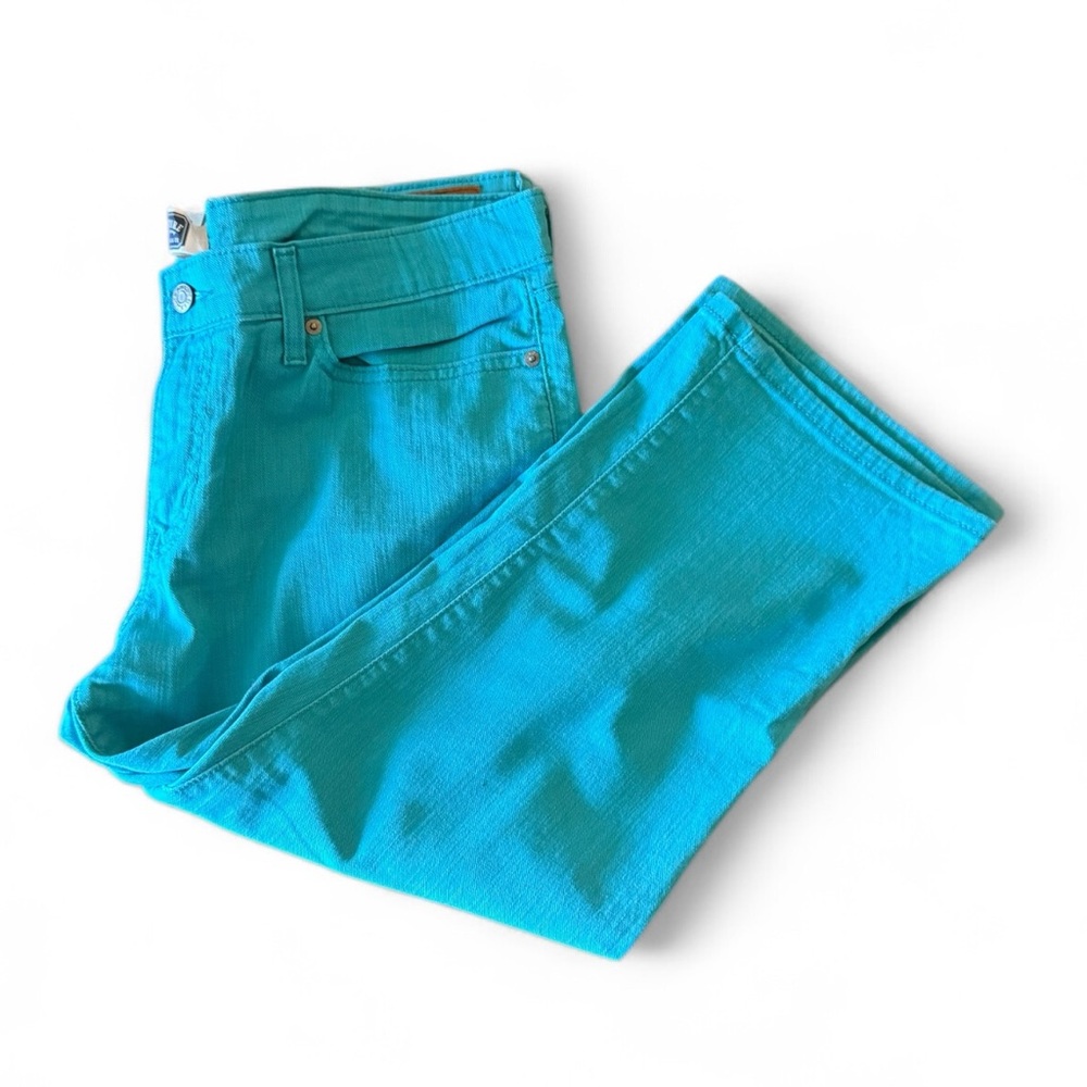 Signature by Levi Strauss & Co Turquoise Stretch Capri Jeans Women’s Size 18